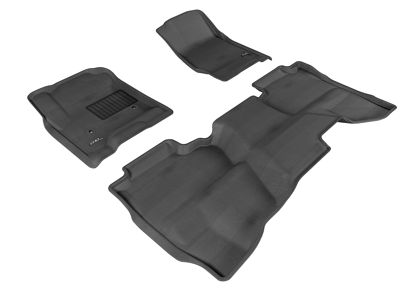 3D MAXpider Custom Fit Floor Liner Black for 2014-2018 CHEVROLET SILVERADO 1500 Double Cab Only