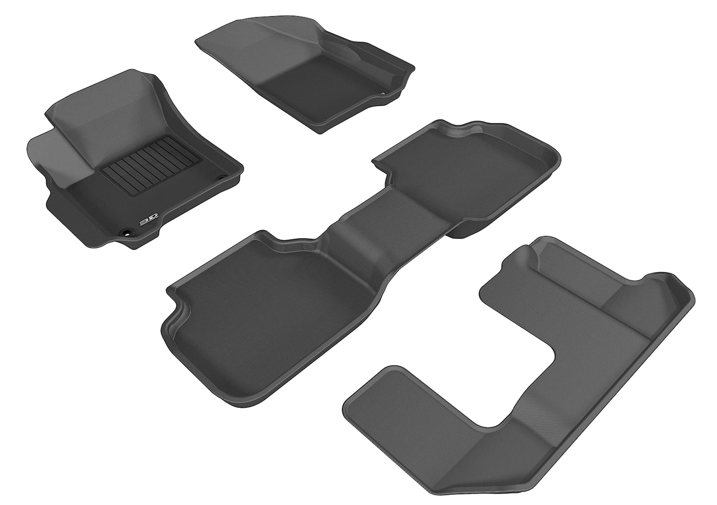 3D MAXpider Custom Fit Floor Liner Black for 2012-2020 DODGE JOURNEY All 3 Rows