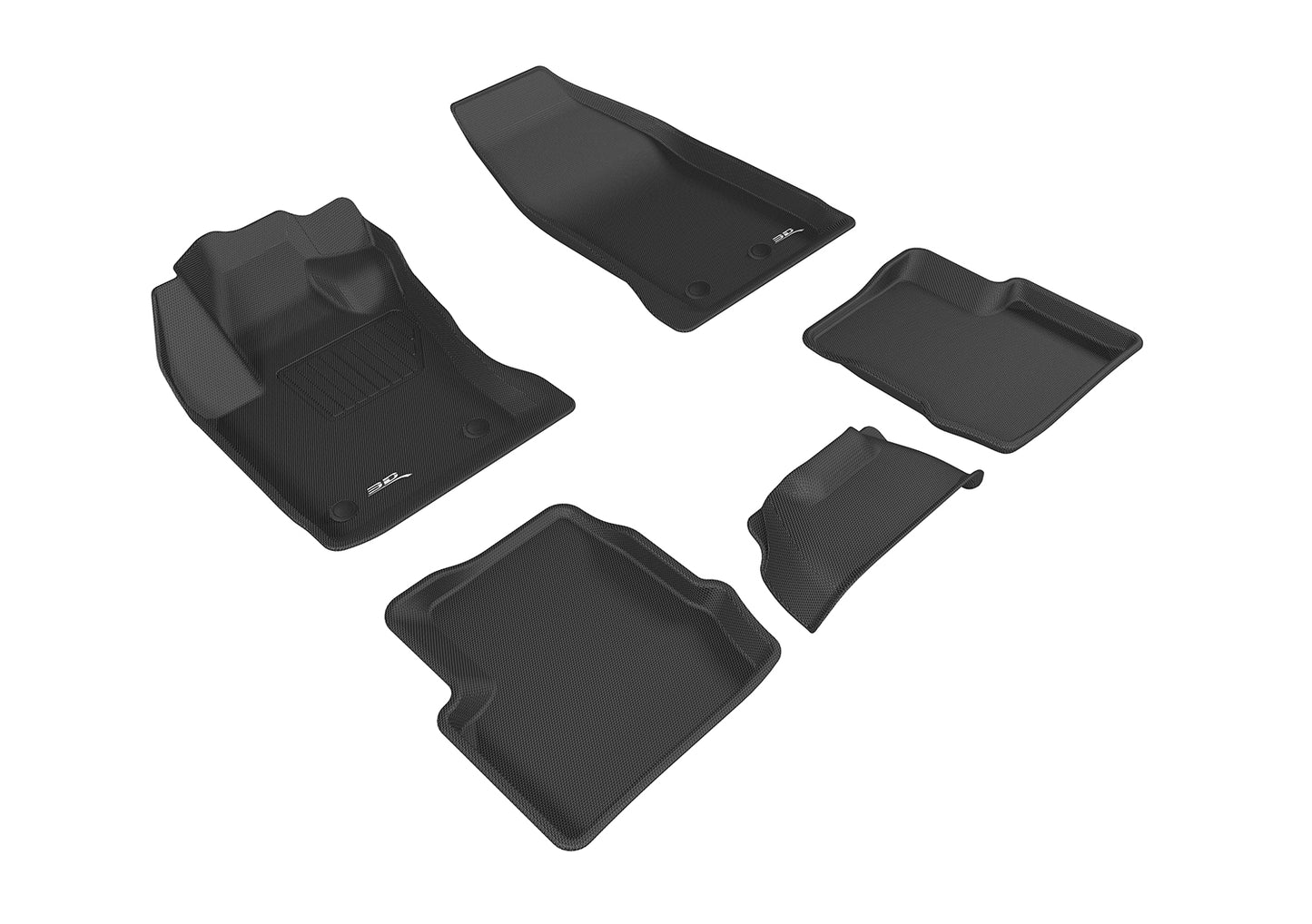 3D MAXpider Custom Fit Floor Liner Black for 2015-2019 FIAT 500X