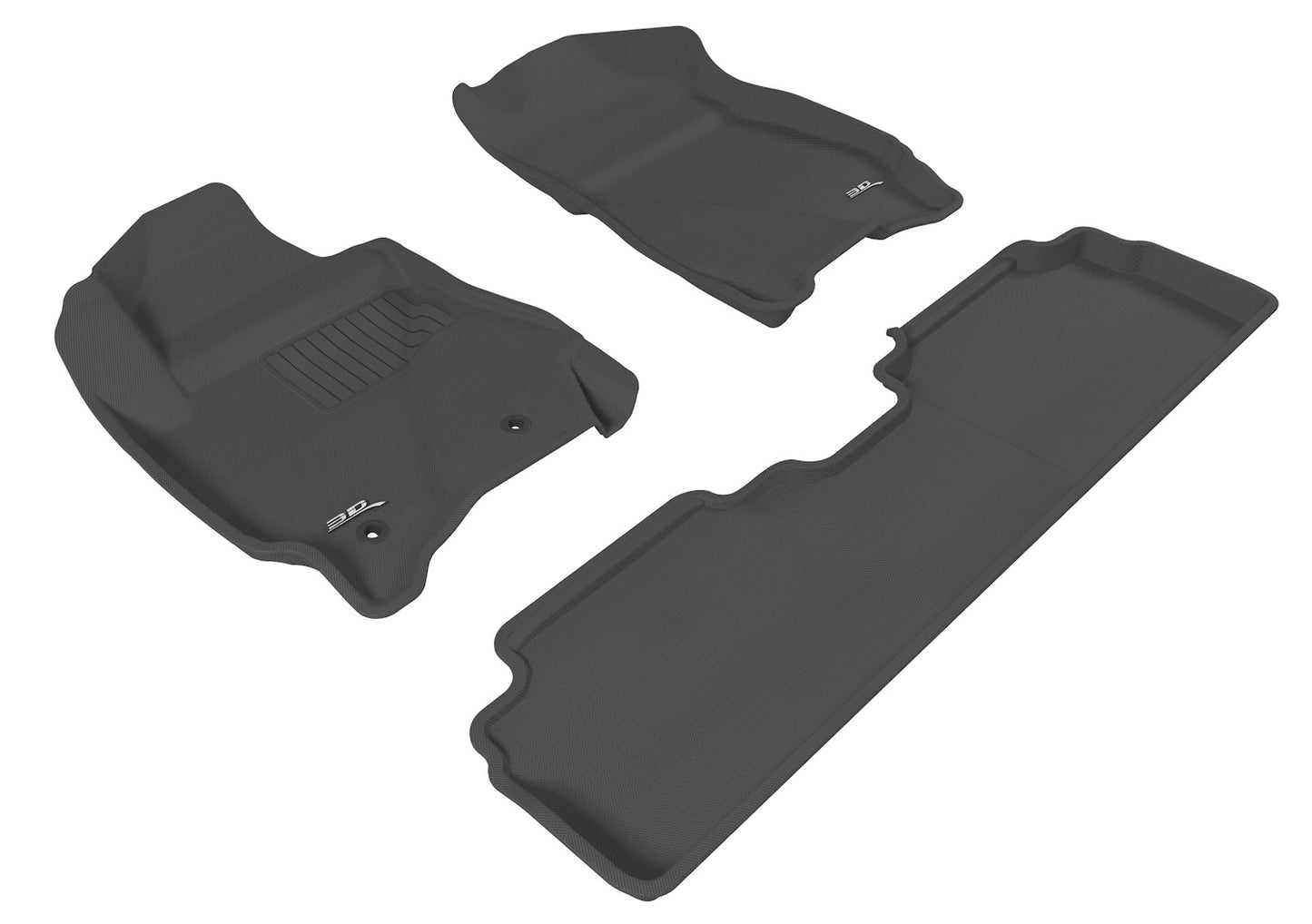 3D MAXpider Custom Fit Floor Liner Black for 2011-2012 FORD ESCAPE
