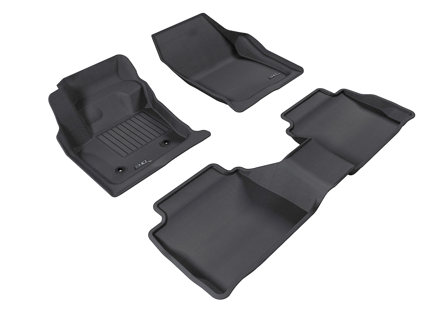 3D MAXpider Custom Fit Floor Liner Black for 2013-2016 FORD FUSION
