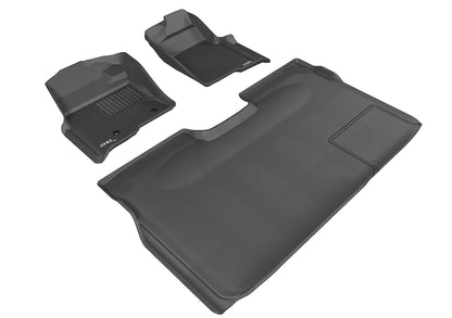 3D MAXpider Custom Fit Floor Liner Black for 2010-2014 FORD F-150 SuperCrew Cab
