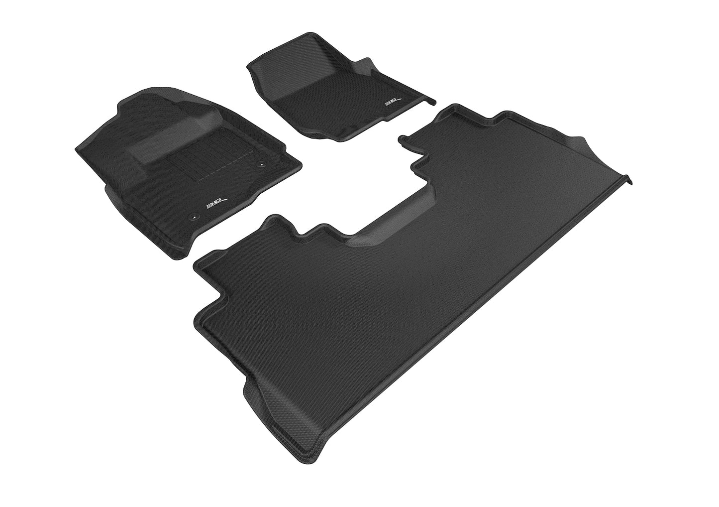 3D MAXpider Custom Fit Floor Liner Black for 2017-2022 FORD F-250 / F-350 / F-450 2nd Row Bench Seating