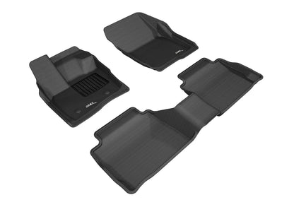 3D MAXpider Custom Fit Floor Liner Black for 2017-2020 FORD FUSION