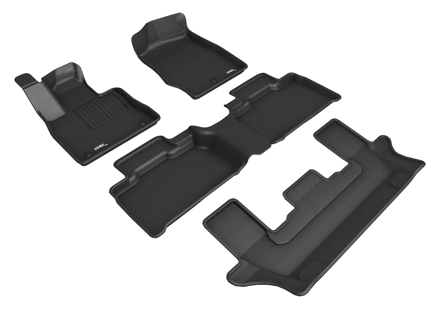 3D MAXpider Custom Fit Floor Liner Black for 2020-2023 FORD EXPLORER Bench Seating, All 3 Rows