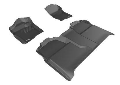 3D MAXpider Custom Fit Floor Liner Black for 2007-2013 GMC SIERRA 2500HD/3500HD Crew Cab