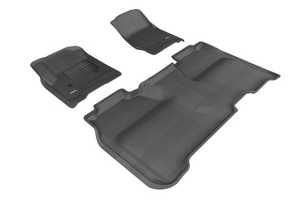 3D MAXpider Custom Fit Floor Liner Black for 2014-2019 GMC SIERRA 1500 Crew Cab, 2019 Classic Body Only