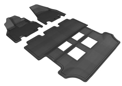 3D MAXpider Custom Fit Floor Liner Black for 2011-2017 HONDA ODYSSEY