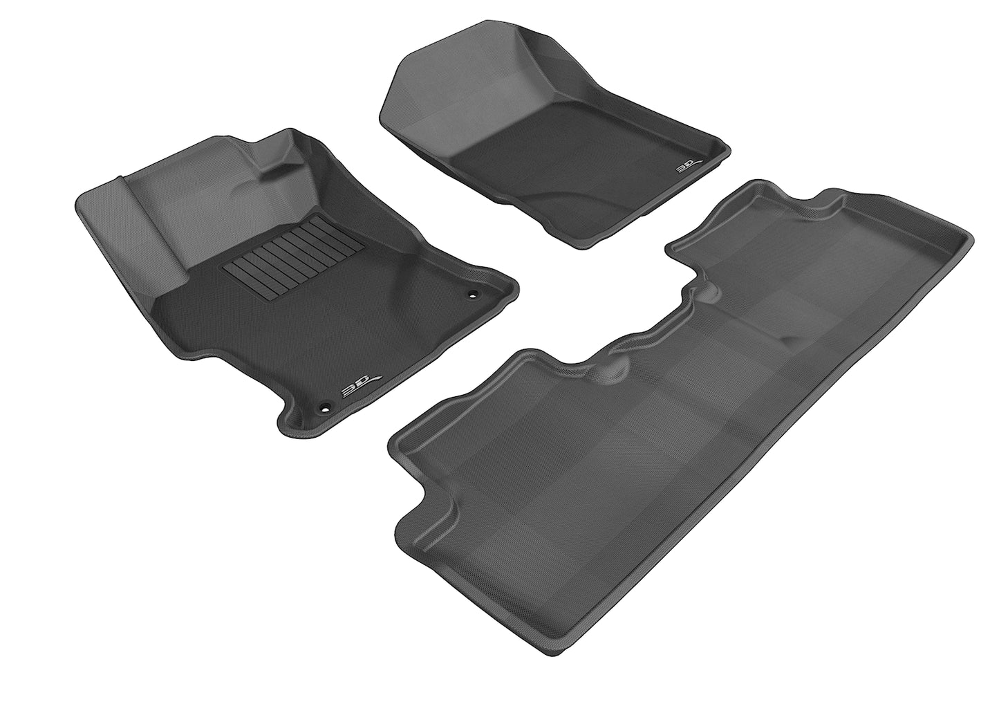 3D MAXpider Custom Fit Floor Liner Black for 2012-2013 HONDA CIVIC Sedan Only
