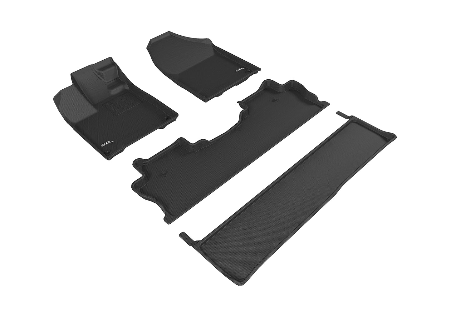 3D MAXpider Custom Fit Floor Liner Black for 2017-2023 HONDA RIDGELINE All 3 Rows