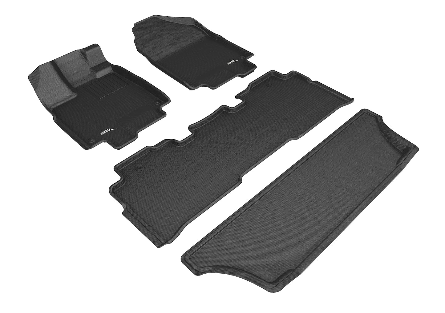 3D MAXpider Custom Fit Floor Liner Black for 2018-2023 HONDA ODYSSEY All 3 Rows