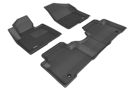 3D MAXpider Custom Fit Floor Liner Black for 2013-2018 HYUNDAI SANTA FE, 1st and 2nd Row Only