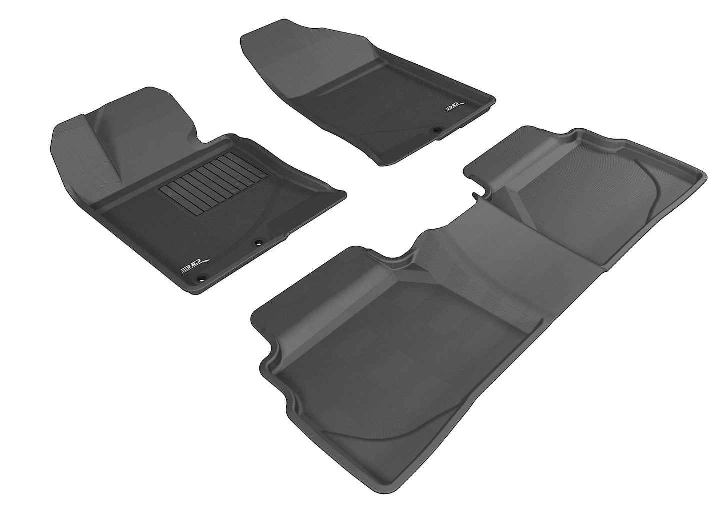 3D MAXpider Custom Fit Floor Liner Black for 2011-2015 HYUNDAI SONATA