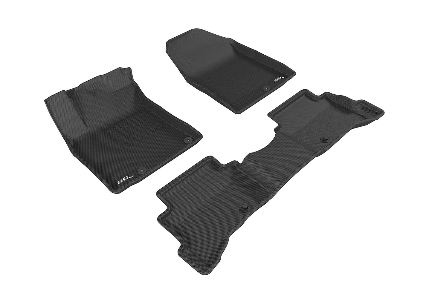 3D MAXpider Custom Fit Floor Liner Black for 2017-2021 HYUNDAI IONIQ, Hybrid Only