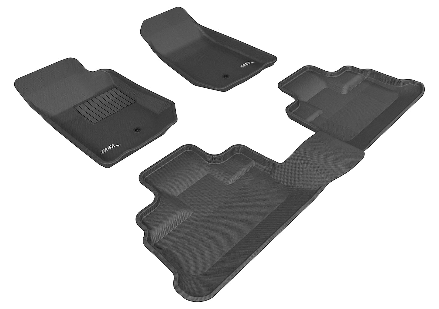 3D MAXpider Custom Fit Floor Liner Black for 2007-2013 JEEP WRANGLER