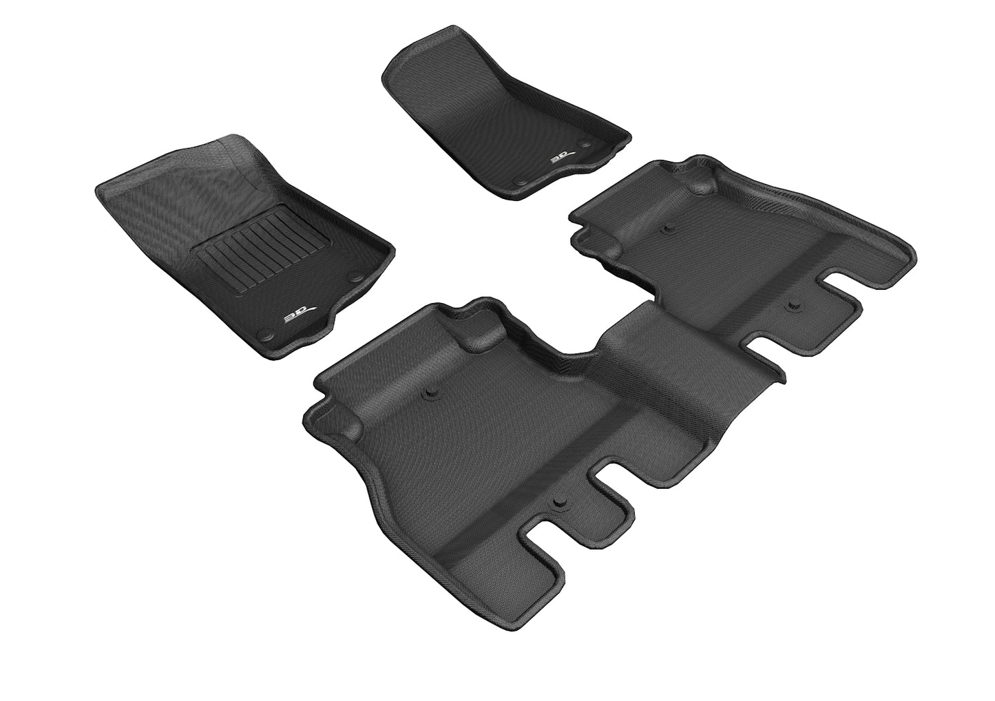 3D MAXpider Custom Fit Floor Liner Black for 2018-2023 JEEP WRANGLER 4-Door (Exclude 4XE)