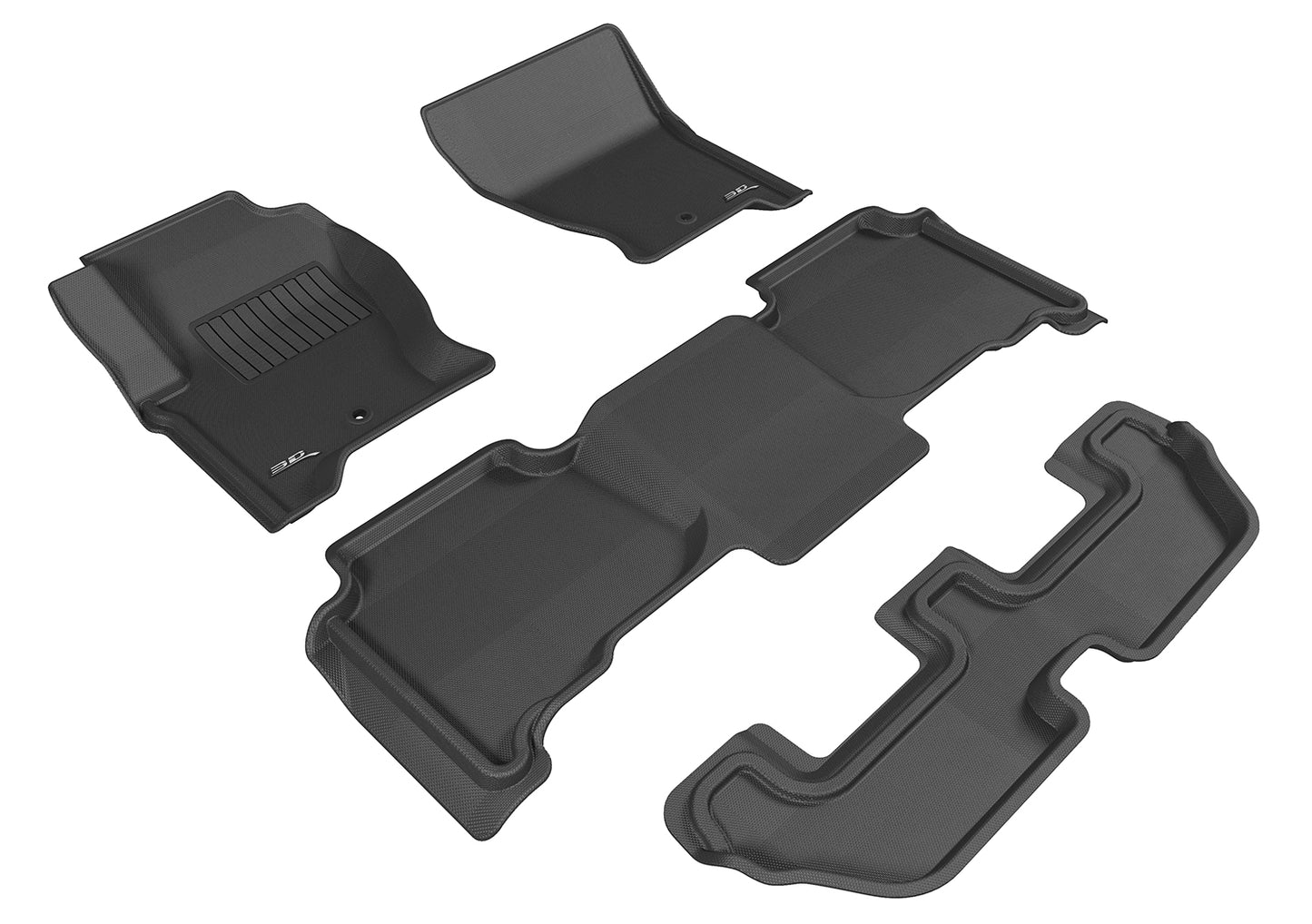 3D MAXpider Custom Fit Floor Liner Black for 2009-2012 LAND ROVER Discovery 4