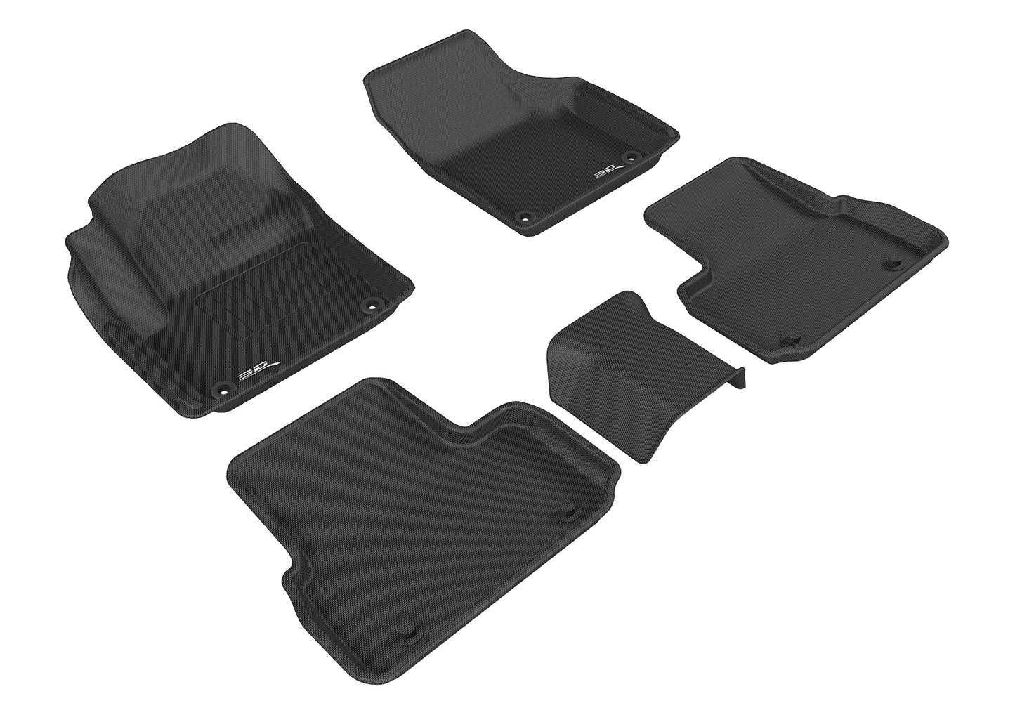 3D MAXpider Custom Fit Floor Liner Black for 2015-2019 LAND ROVER DISCOVERY SPORT 1st and 2nd Row Only