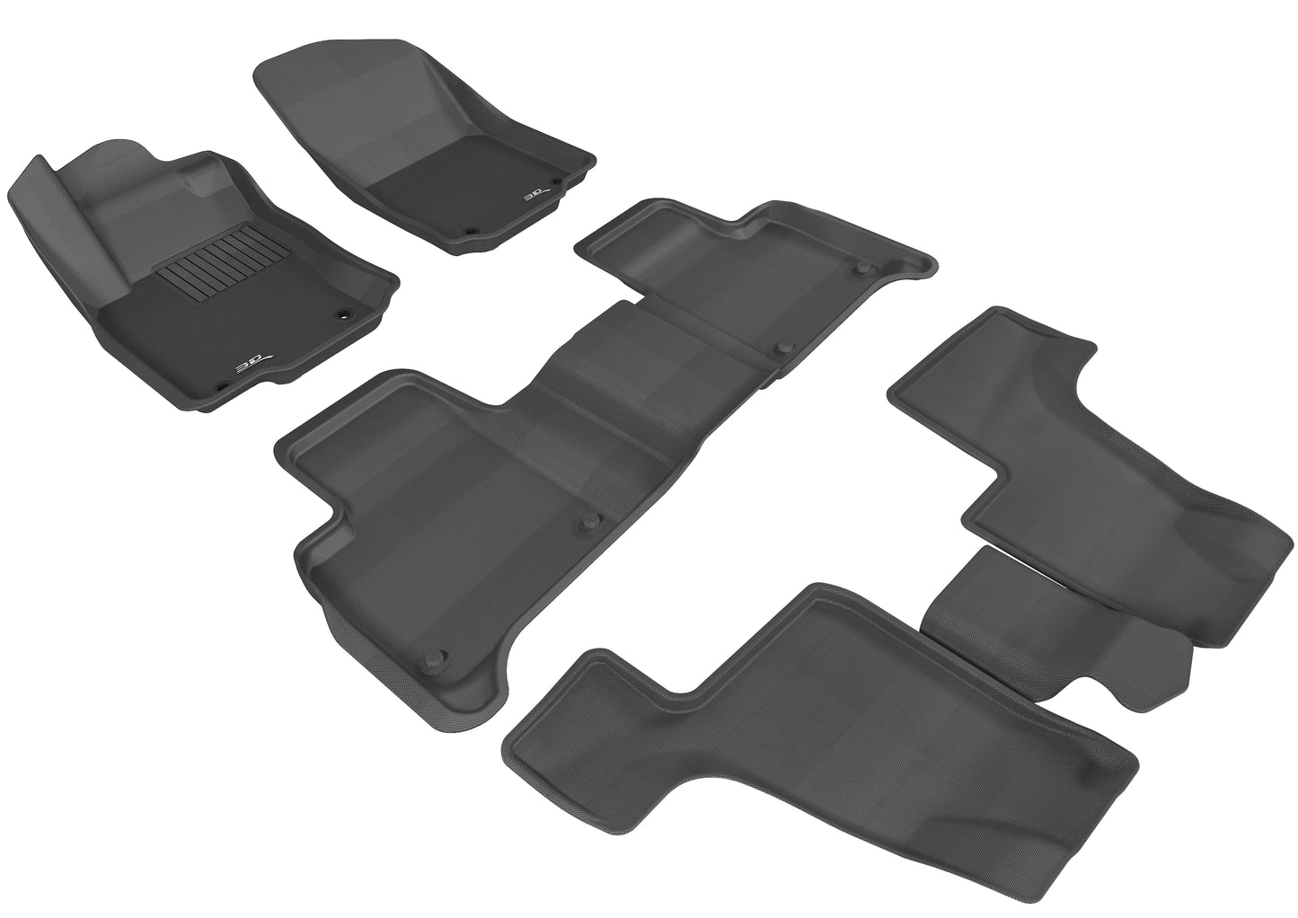 3D MAXpider Custom Fit Floor Liner Black for 2016-2019 MERCEDES-BENZ GLS-CLASS, All 3 Rows
