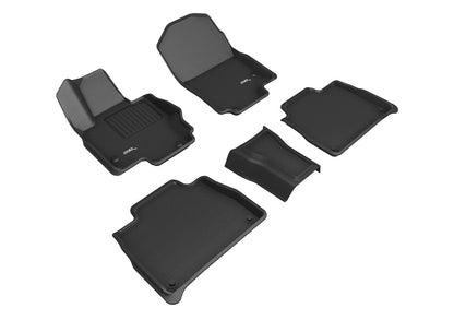 3D MAXpider Custom Fit Floor Liner Black for 2020-2023 MERCEDES-BENZ GLE-CLASS 1st and 2nd Rows