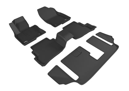 3D MAXpider Custom Fit Floor Liner Black for 2016-2023 MAZDA CX-9 Fits 7 Seaters - All 3 Rows