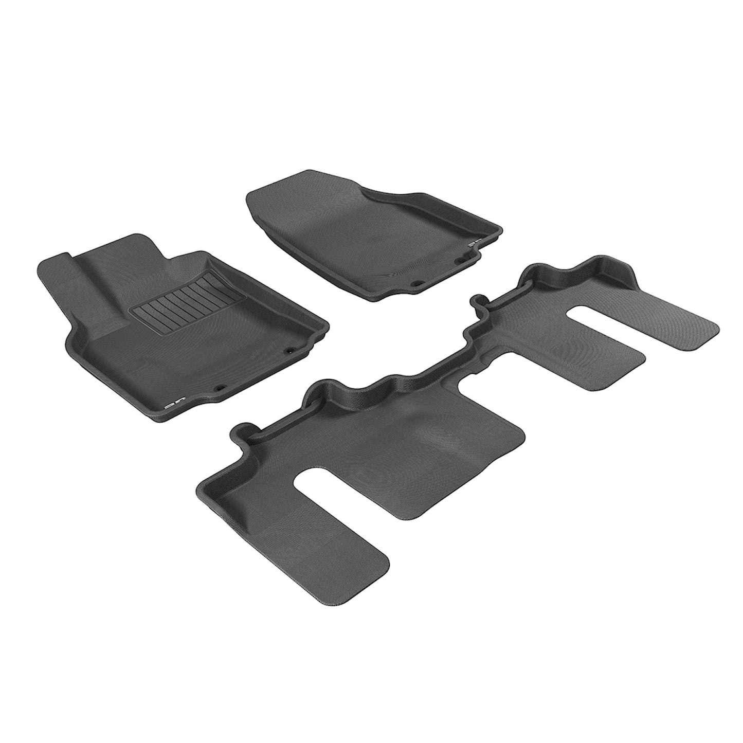 3D MAXpider Custom Fit Floor Liner Black for 2007-2015 MAZDA CX-9