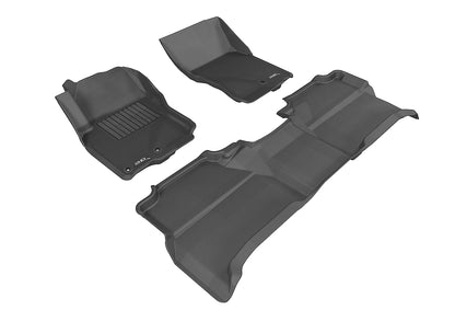 3D MAXpider Custom Fit Floor Liner Black for 2005-2019 NISSAN FRONTIER Crew Cab Only