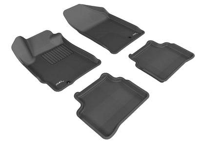 3D MAXpider Custom Fit Floor Liner Black for 2007-2012 NISSAN ALTIMA Sedan Only