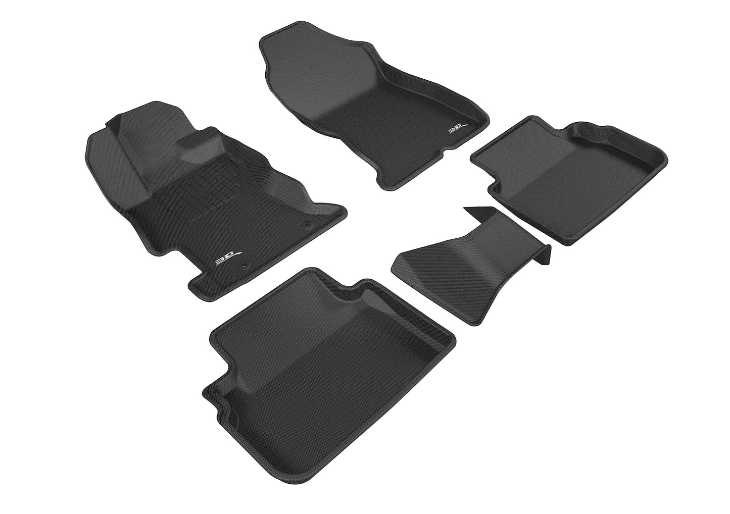 3D MAXpider Custom Fit Floor Liner Black for 2017-2023 SUBARU IMPREZA Fits Sedan and Hatchback
