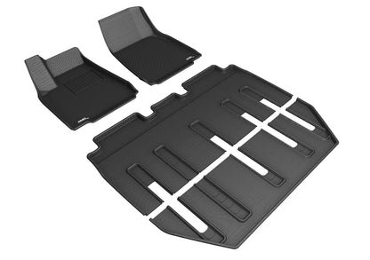 3D MAXpider Custom Fit Floor Liner Black for 2018-2023 TESLA MODEL X Fits 7 Seaters