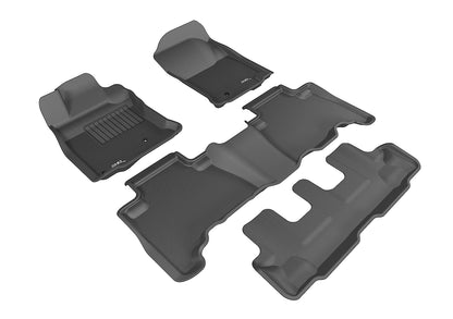 3D MAXpider Custom Fit Floor Liner Black for 2010-2012 TOYOTA 4RUNNER