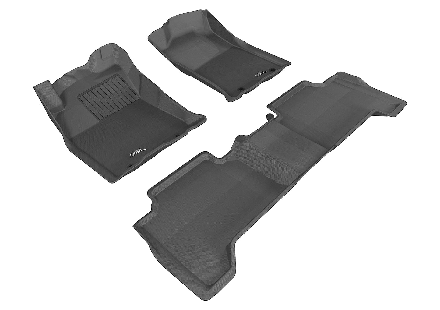 3D MAXpider Custom Fit Floor Liner Black for 2012-2015 TOYOTA TACOMA Double Cab
