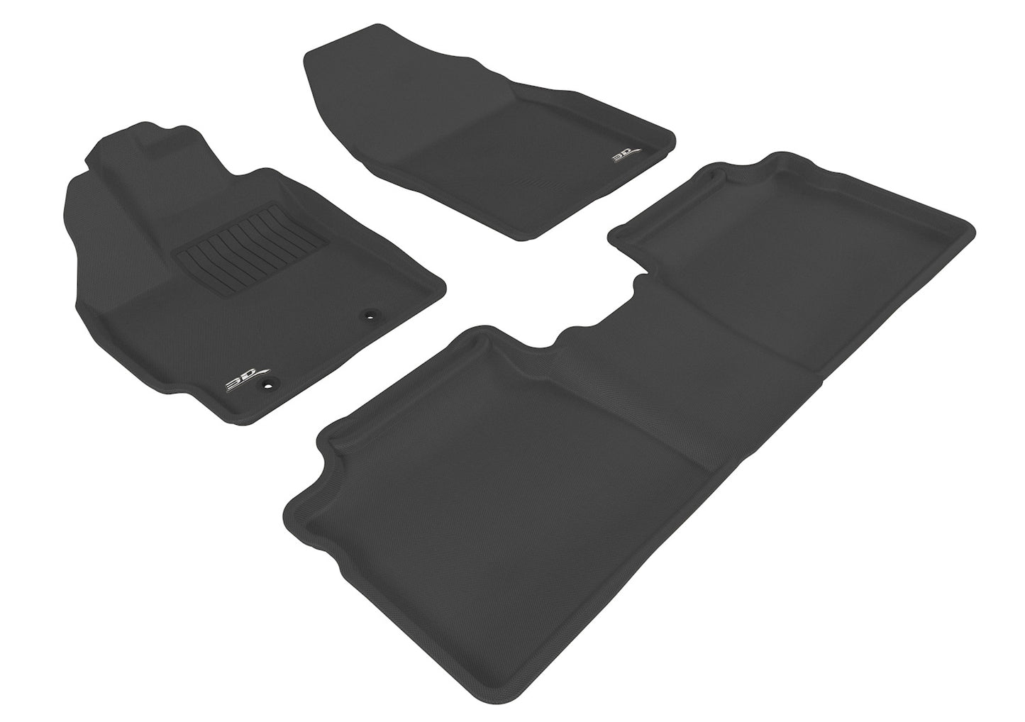 3D MAXpider Custom Fit Floor Liner Black for 2012-2015 TOYOTA PRIUS