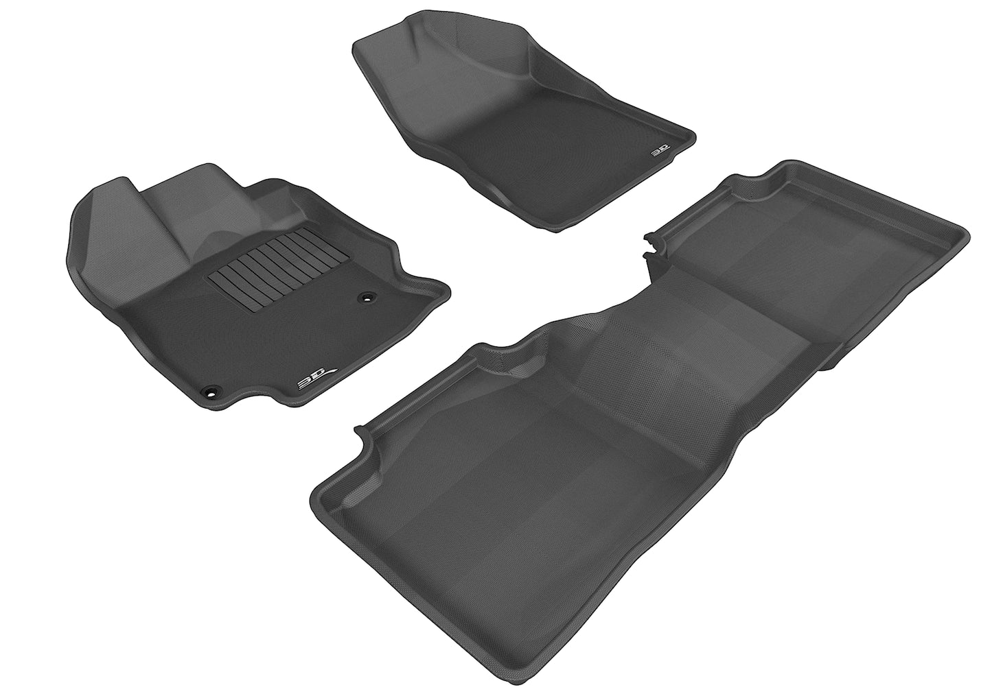3D MAXpider Custom Fit Floor Liner Black for 2012-2012 TOYOTA VENZA