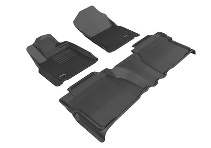 3D MAXpider Custom Fit Floor Liner Black for 2012-2013 TOYOTA TUNDRA Double Cab
