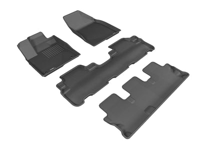 3D MAXpider Custom Fit Floor Liner Black for 2014-2019 TOYOTA HIGHLANDER All 3 Rows