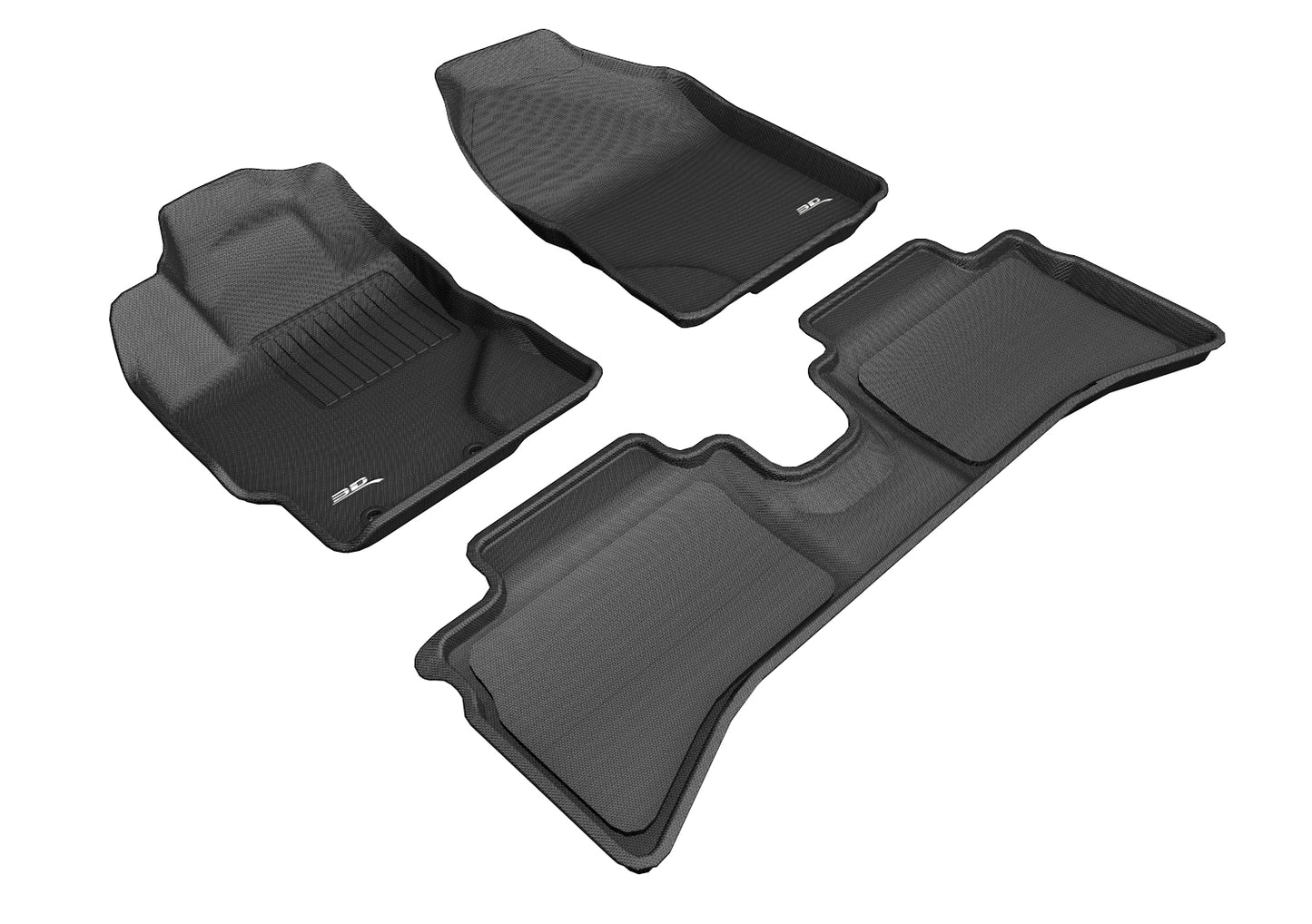 3D MAXpider Custom Fit Floor Liner Black for 2012-2019 TOYOTA PRIUS C