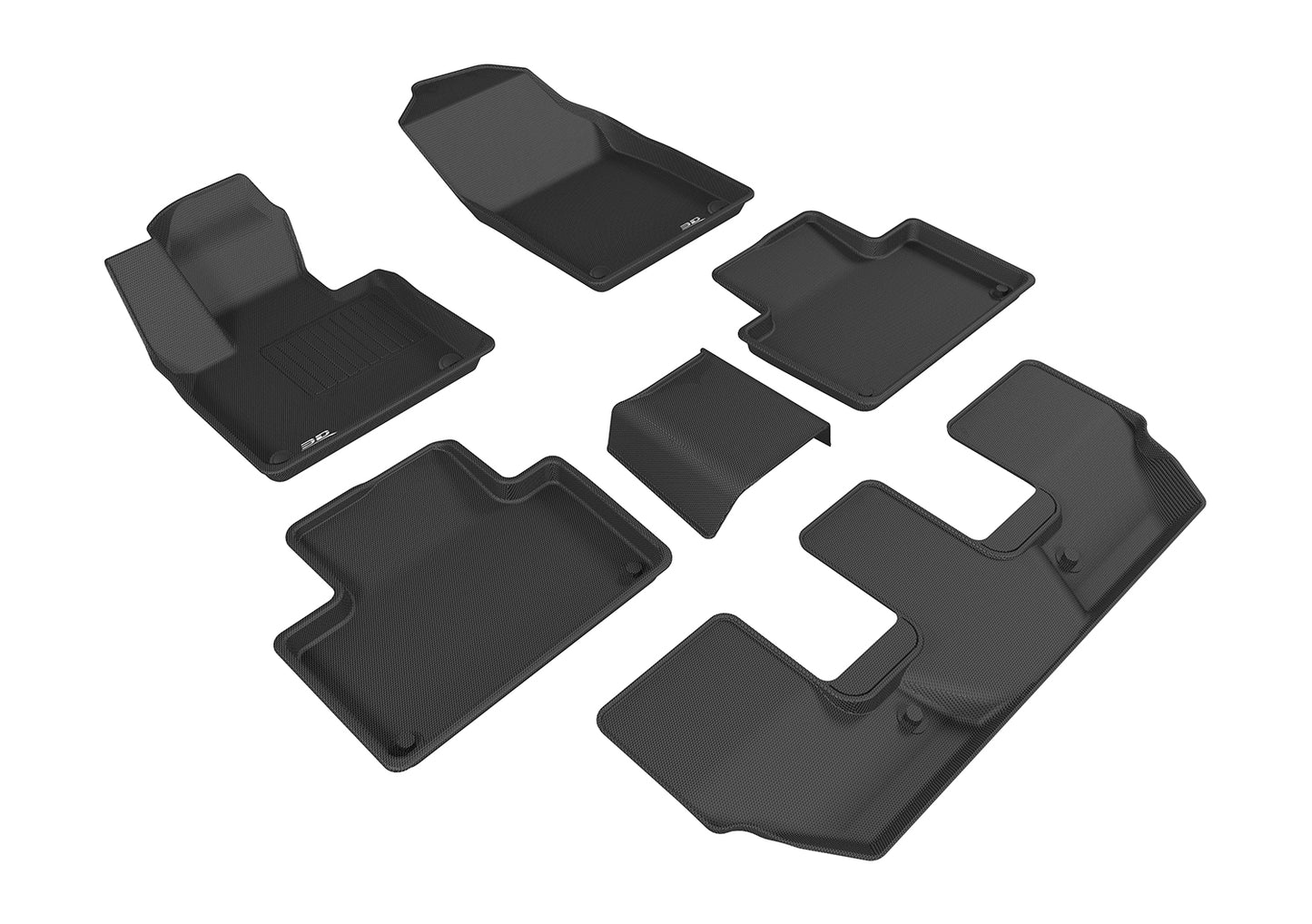 3D MAXpider Custom Fit Floor Liner Black for 2015-2023 VOLVO XC90 T5/ XC90 T6 All 3 Rows