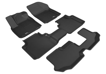 3D MAXpider Custom Fit Floor Liner Black for 2018-2023 VOLKSWAGEN ATLAS All 3 Rows