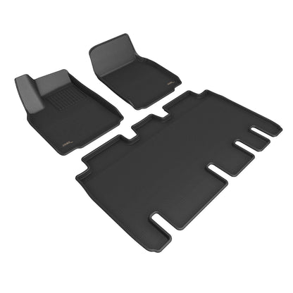 3D MAXpider Custom Fit Floor Liner Black for 2022-2023 TESLA MODEL X Fits 5 Seaters - 1st and 2nd Rows