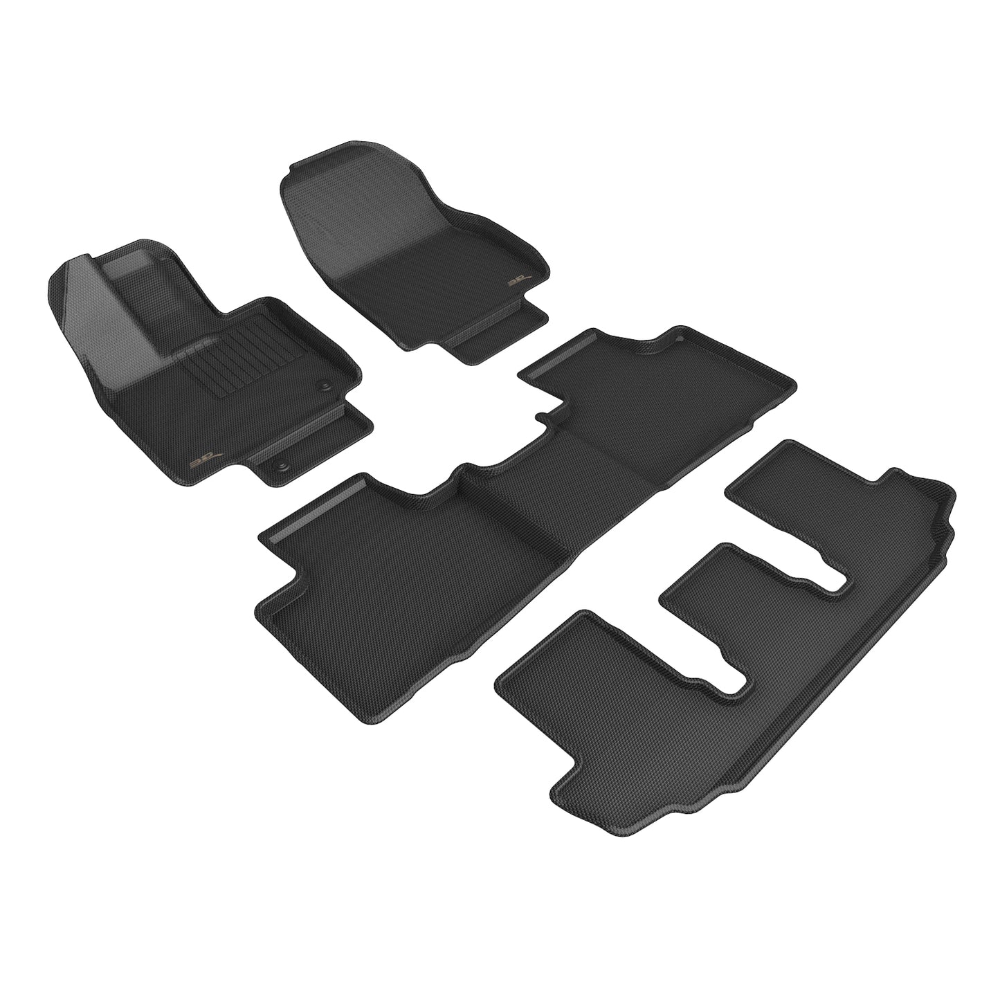 3D MAXpider Custom Fit Floor Liner Black for 2020-2023 TOYOTA HIGHLANDER Fits Gas, Bucket Seat Models